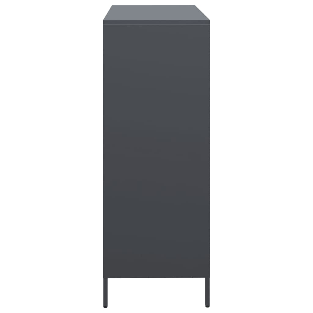 Buffet haut anthracite 101,5x39x103,5 cm acier - XIOS