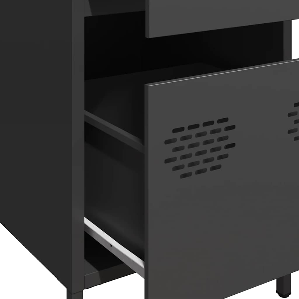Buffet noir 35x39x73,5 cm acier laminé à froid - XIOS