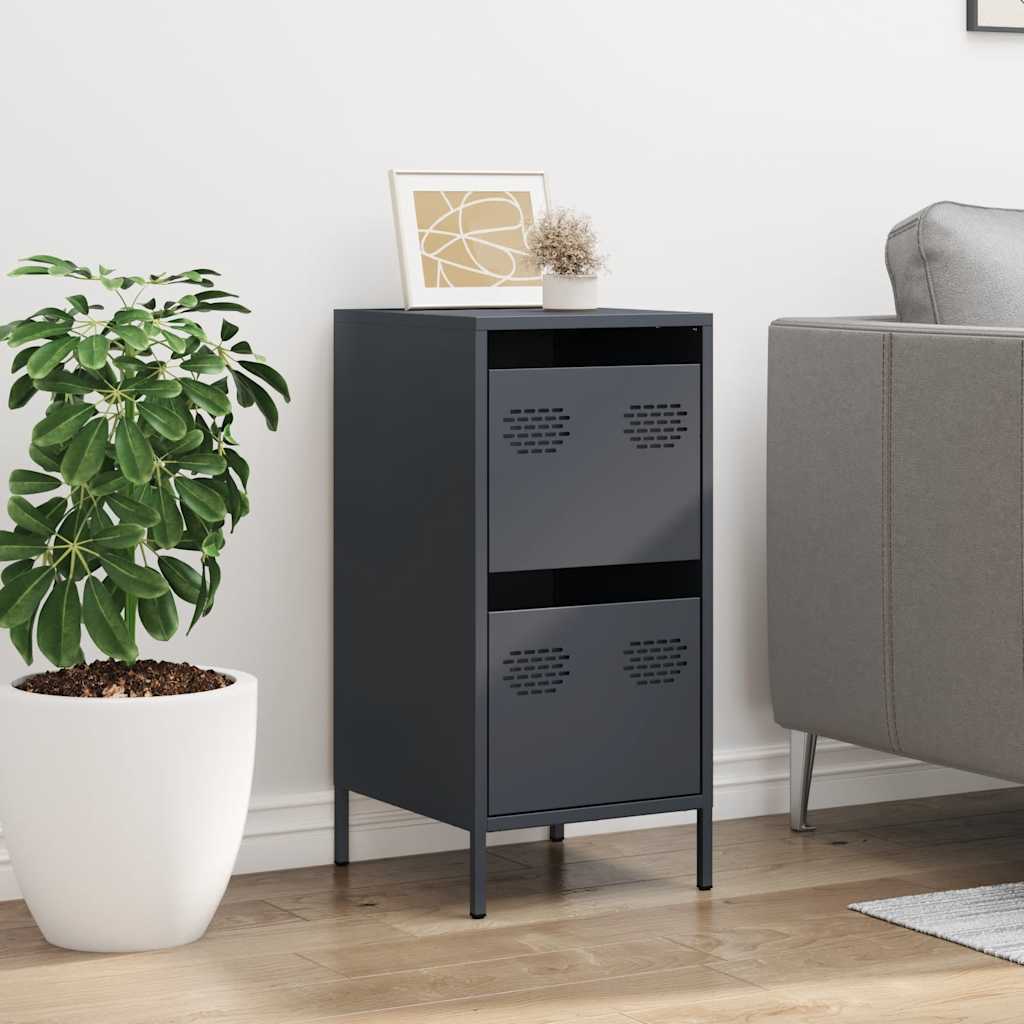 Buffet anthracite 35x39x73,5 cm acier laminé à froid - XIOS