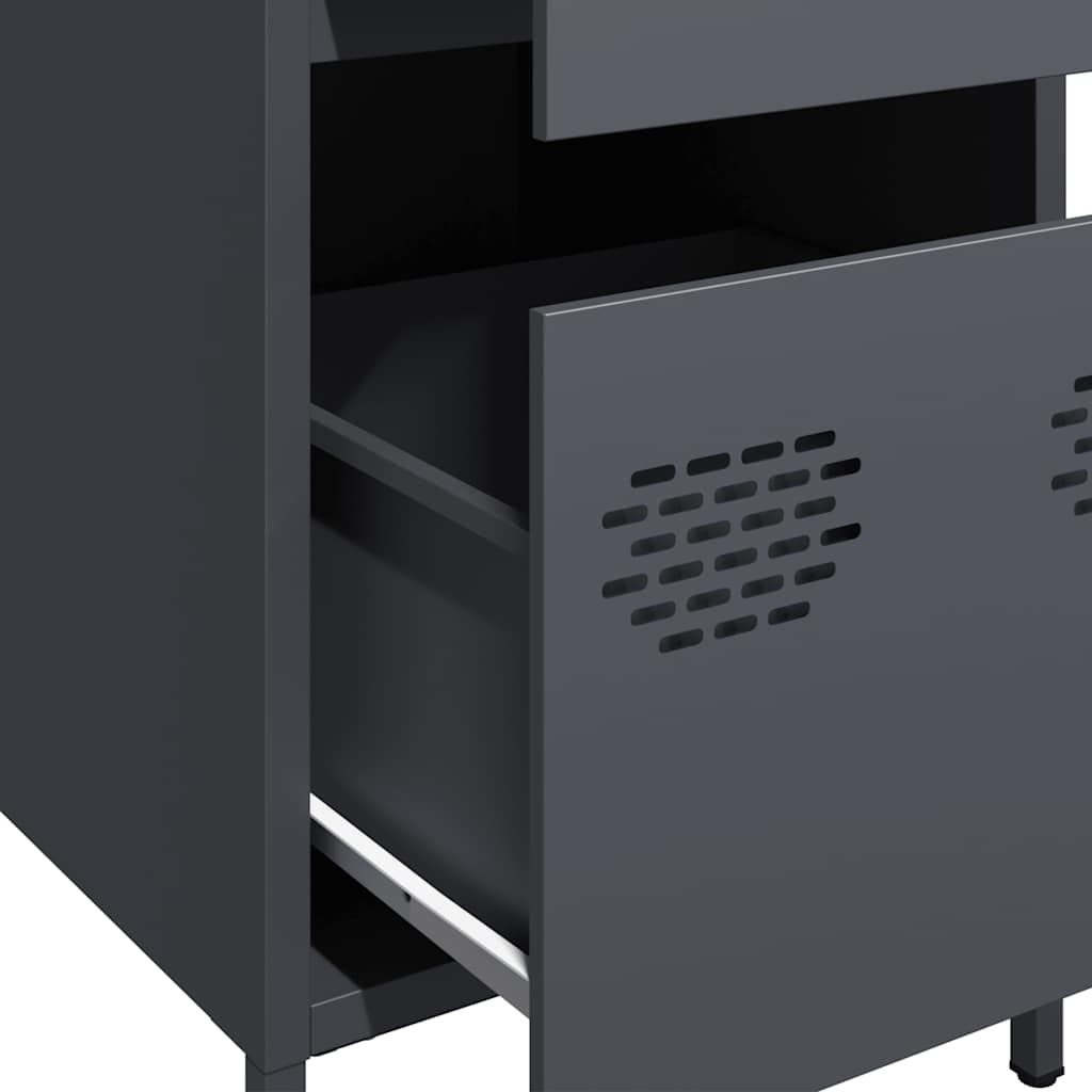 Buffet anthracite 35x39x73,5 cm acier laminé à froid - XIOS