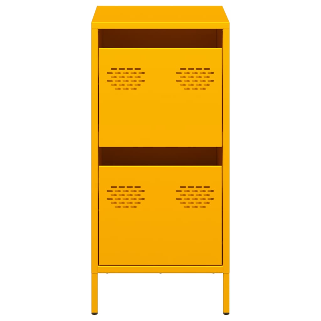 Buffet jaune moutarde 35x39x73,5 cm acier laminé à froid - XIOS