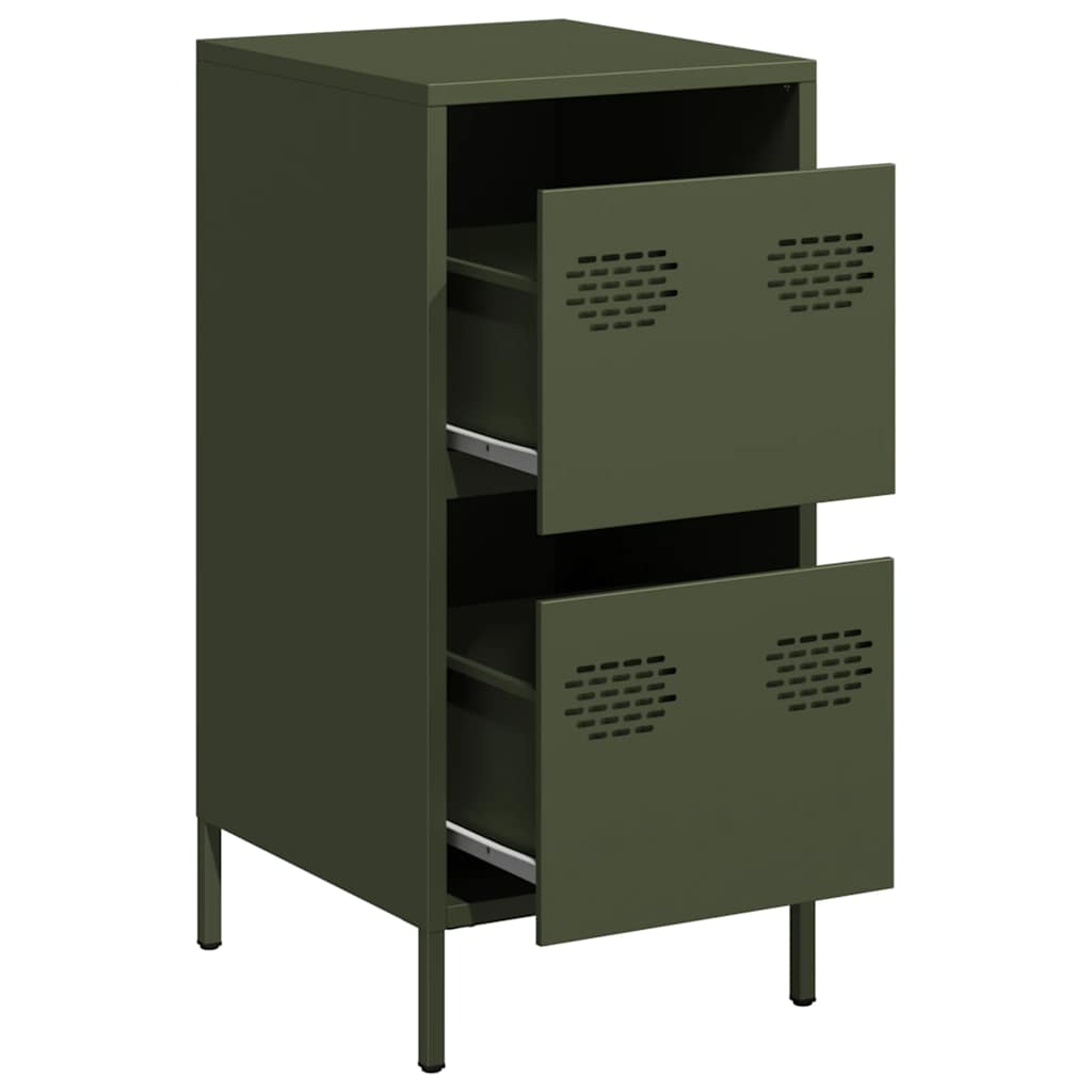 Buffet vert olive 35x39x73,5 cm acier laminé à froid - XIOS