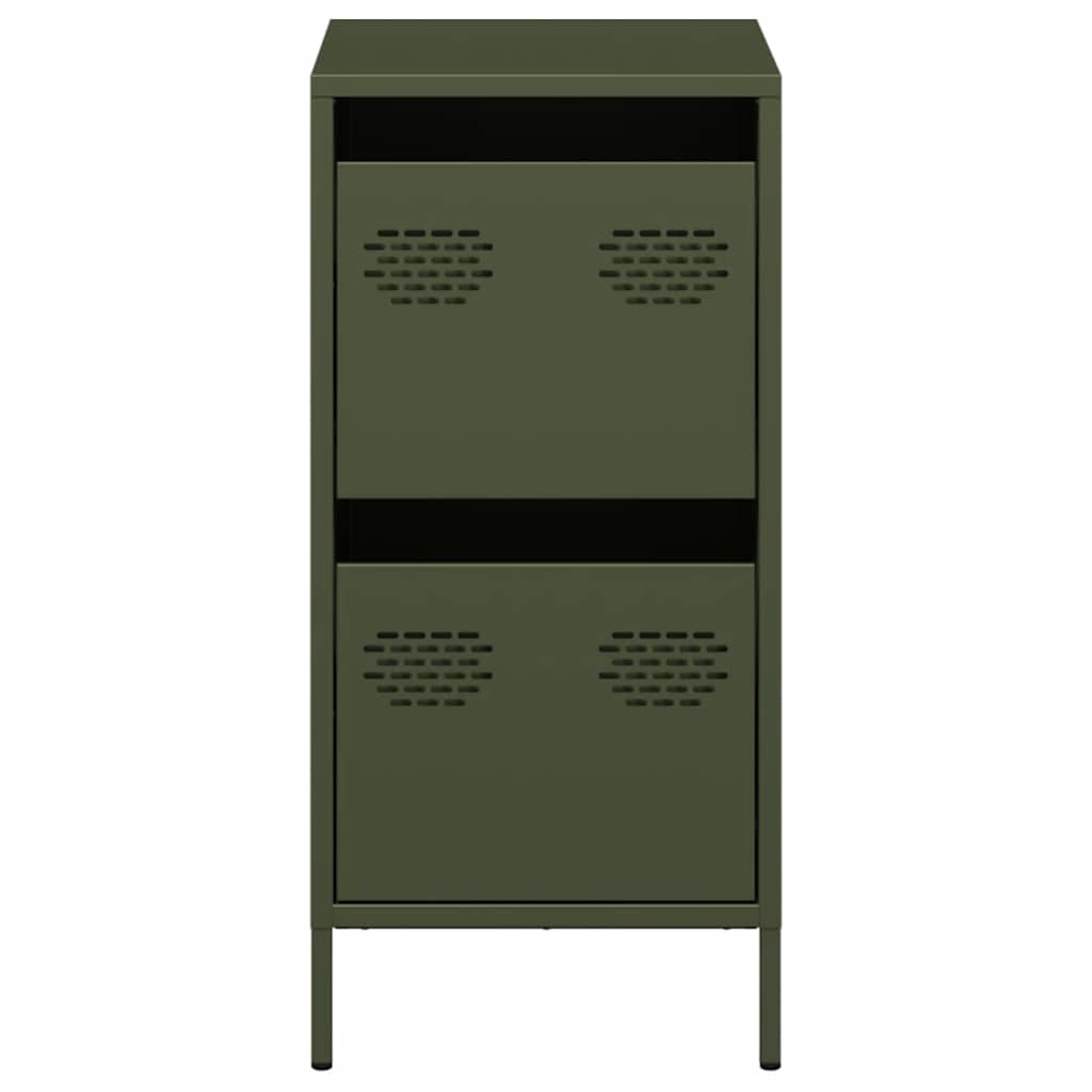 Buffet vert olive 35x39x73,5 cm acier laminé à froid - XIOS