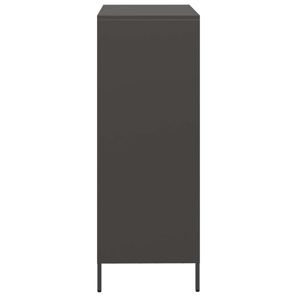 Buffet haut noir 39x35x103,5 cm acier - XIOS