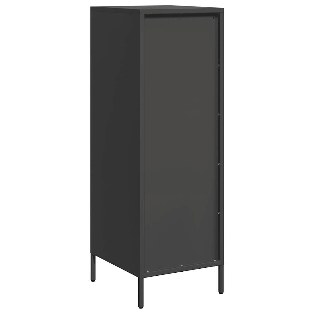 Buffet haut noir 39x35x103,5 cm acier - XIOS