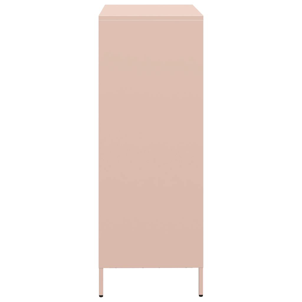 Buffet haut rose 39x35x103,5 cm acier - XIOS