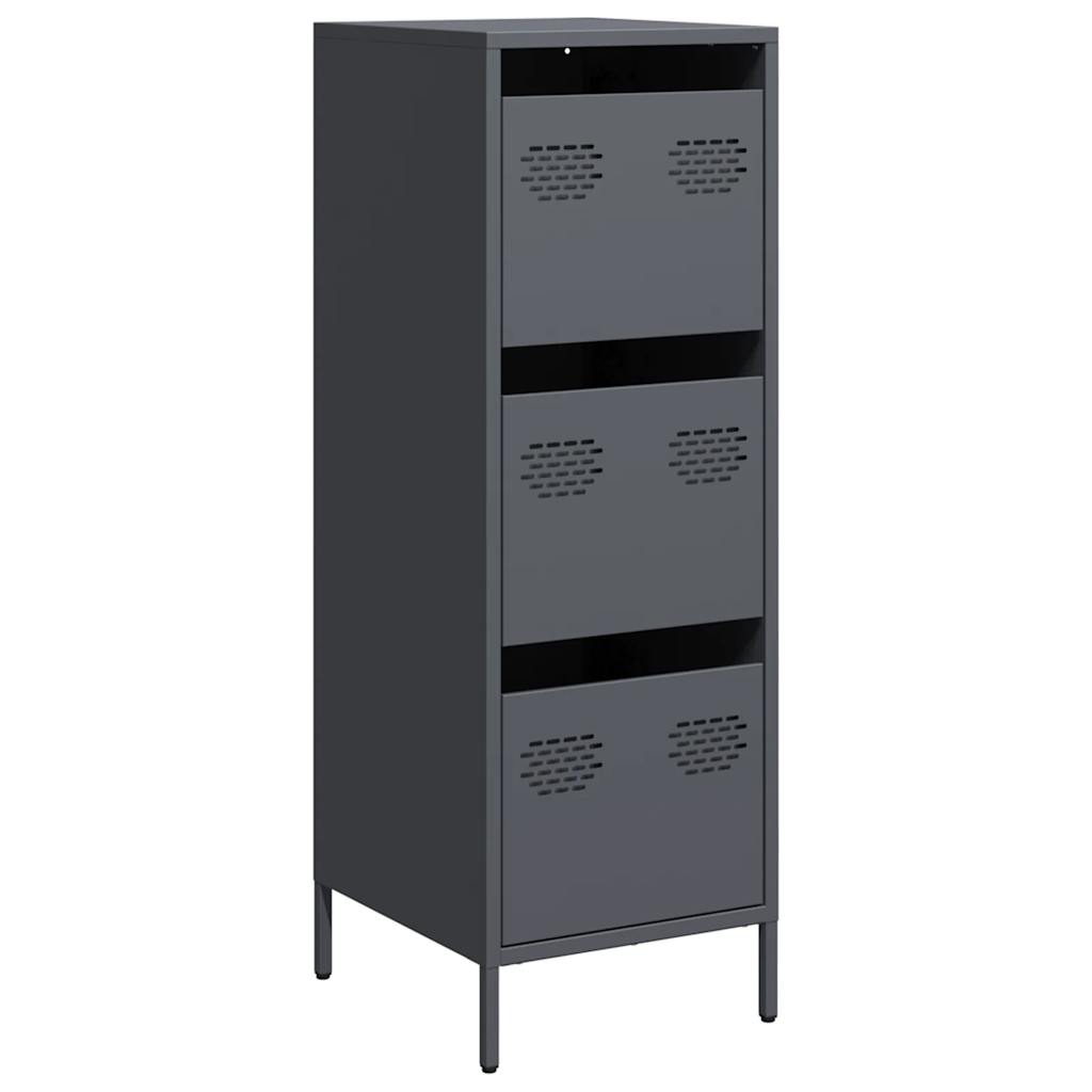 Buffet haut anthracite 39x35x103,5 cm acier - XIOS