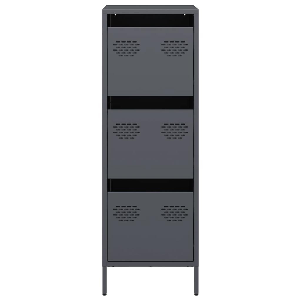 Buffet haut anthracite 39x35x103,5 cm acier - XIOS