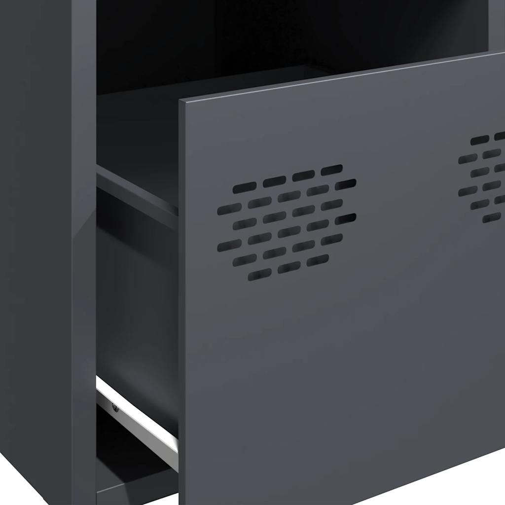 Buffet haut anthracite 39x35x103,5 cm acier - XIOS