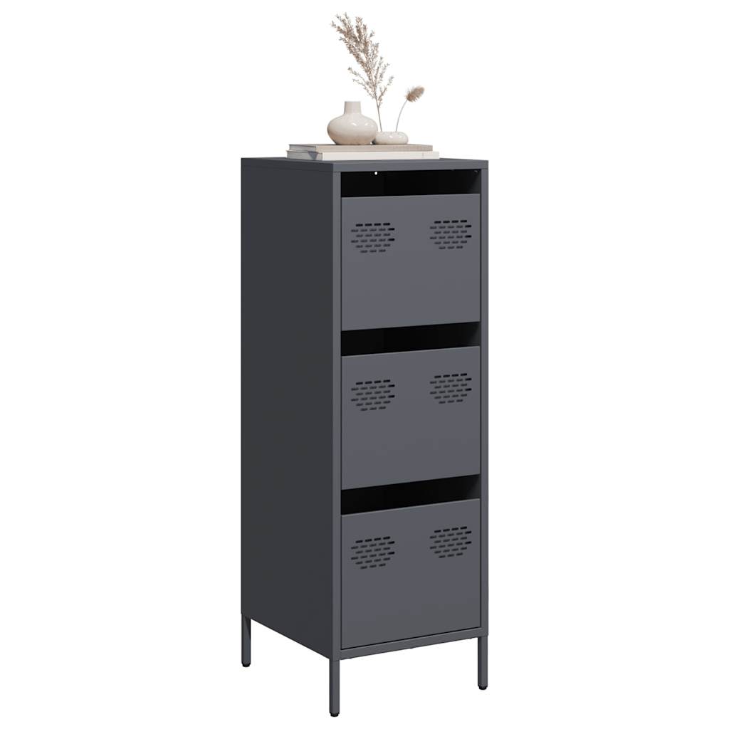 Buffet haut anthracite 39x35x103,5 cm acier - XIOS