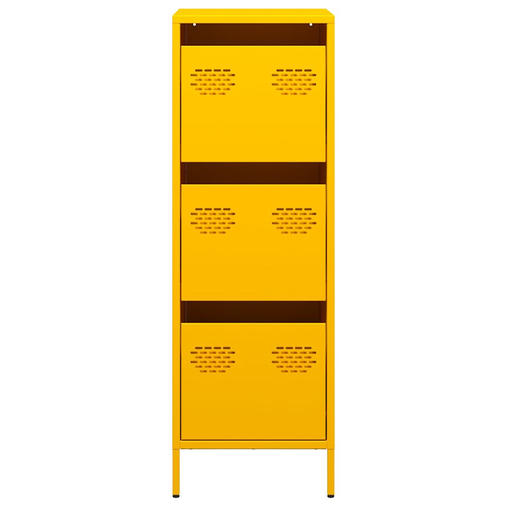 Buffet haut jaune moutarde 39x35x103,5 cm acier - XIOS