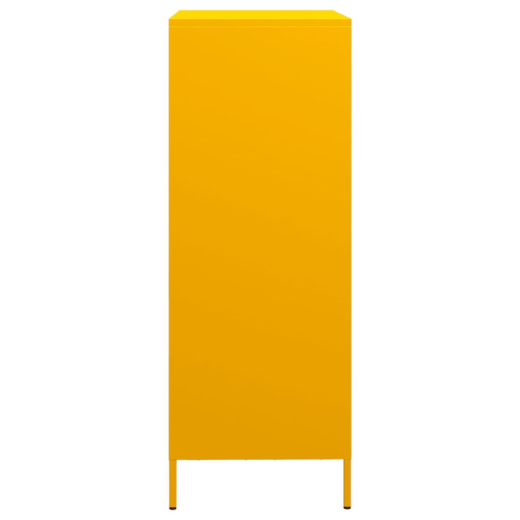 Buffet haut jaune moutarde 39x35x103,5 cm acier - XIOS