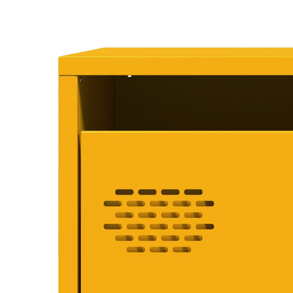 Buffet haut jaune moutarde 39x35x103,5 cm acier - XIOS