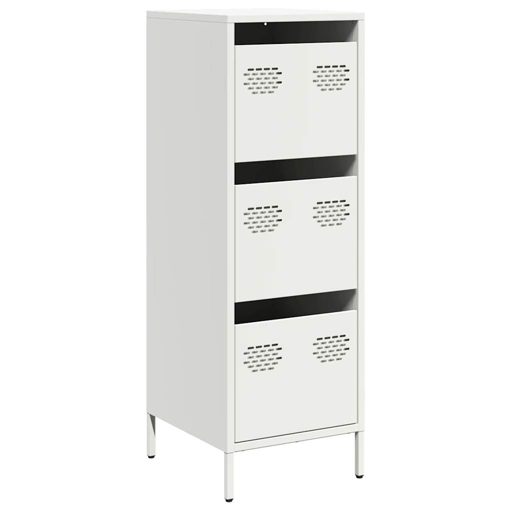 Buffet haut blanc 39x35x103,5 cm acier - XIOS