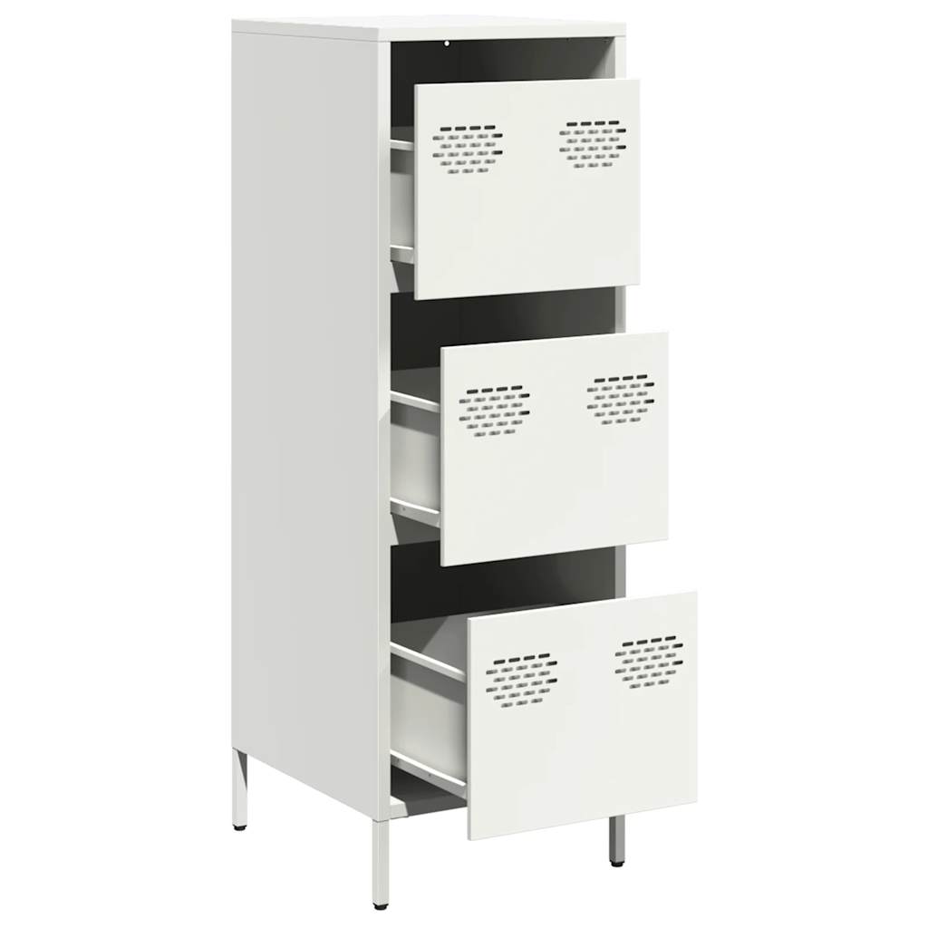 Buffet haut blanc 39x35x103,5 cm acier - XIOS