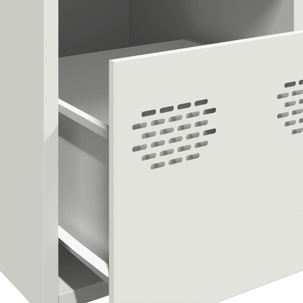 Buffet haut blanc 39x35x103,5 cm acier - XIOS