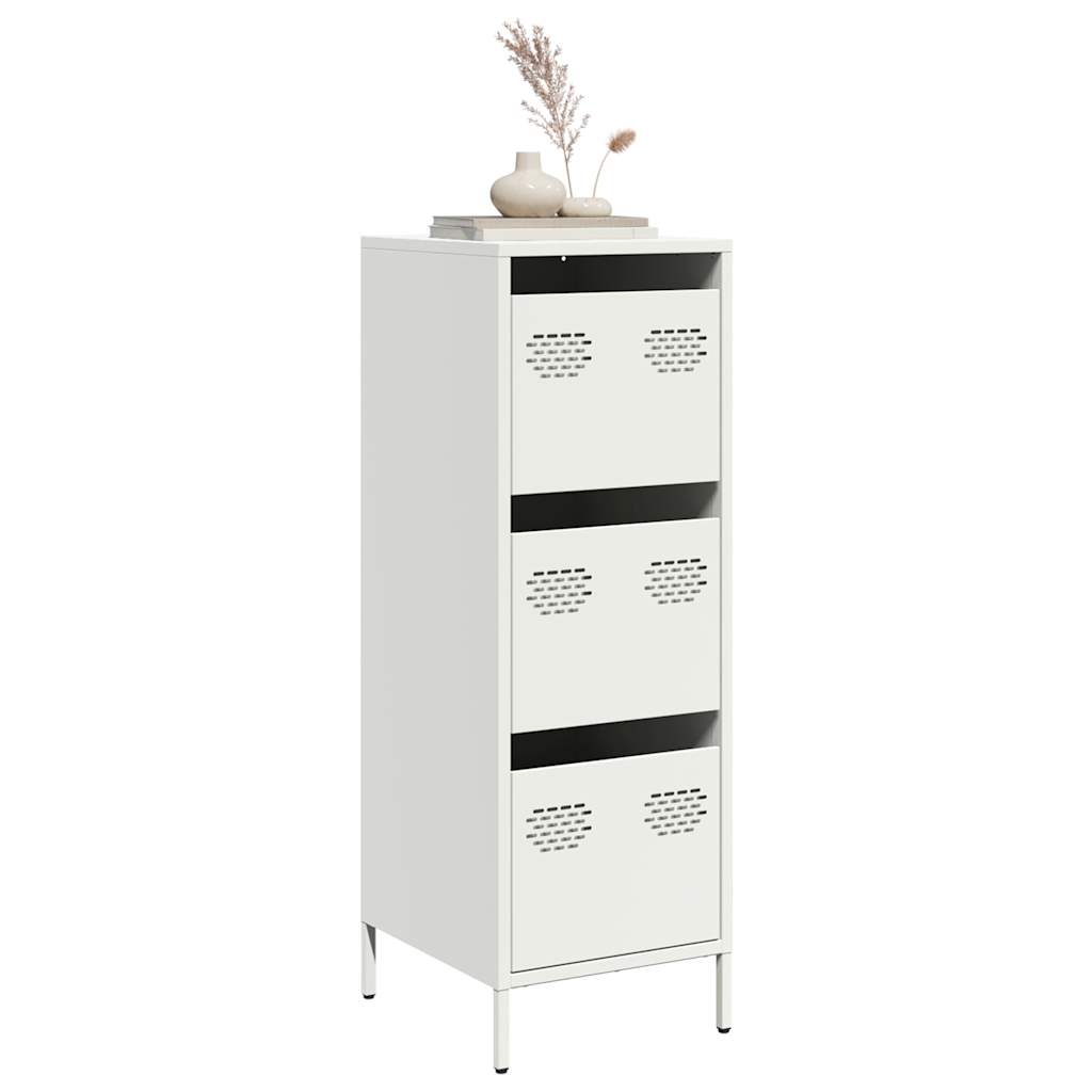 Buffet haut blanc 39x35x103,5 cm acier - XIOS