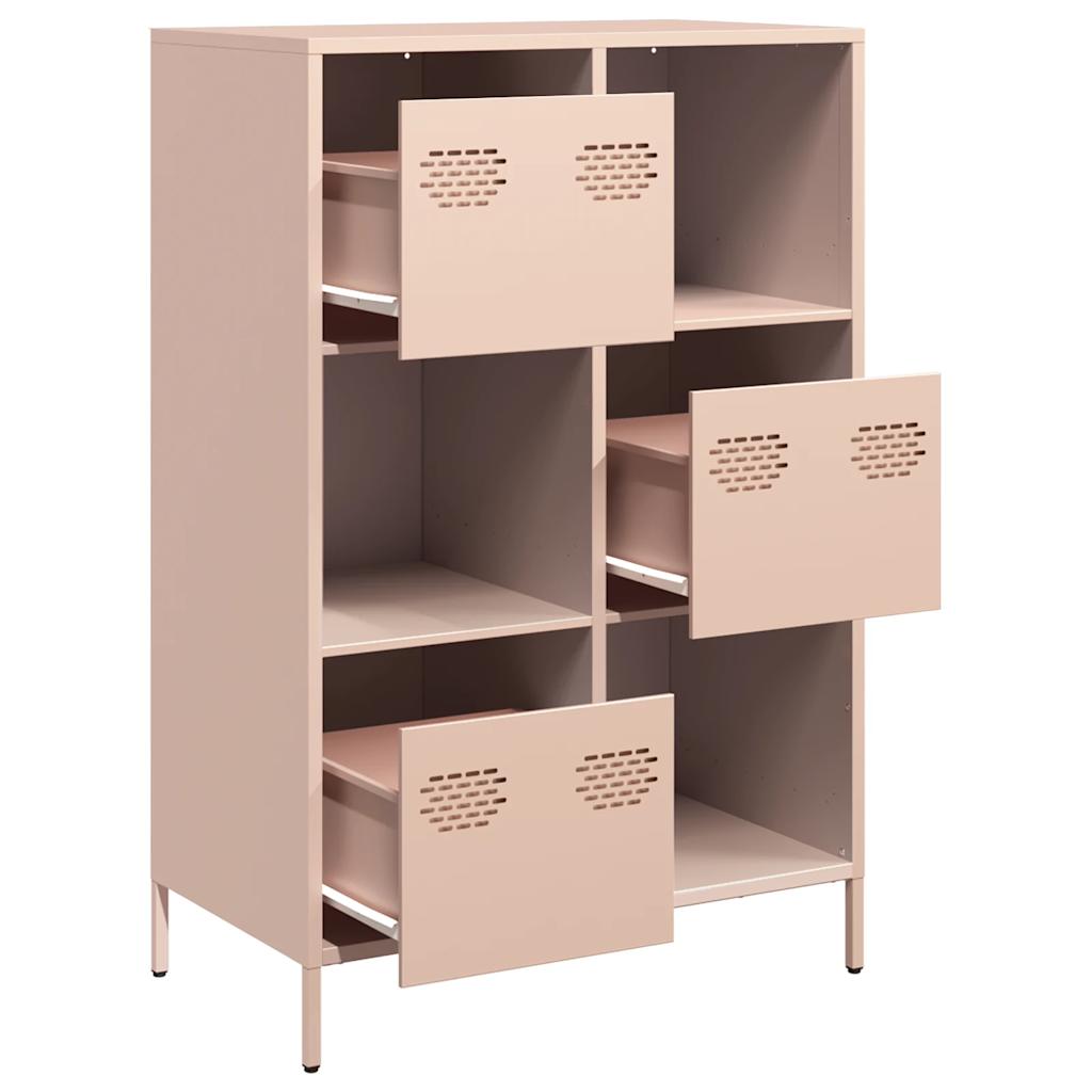 Buffet haut rose 68x39x103,5 cm acier - XIOS