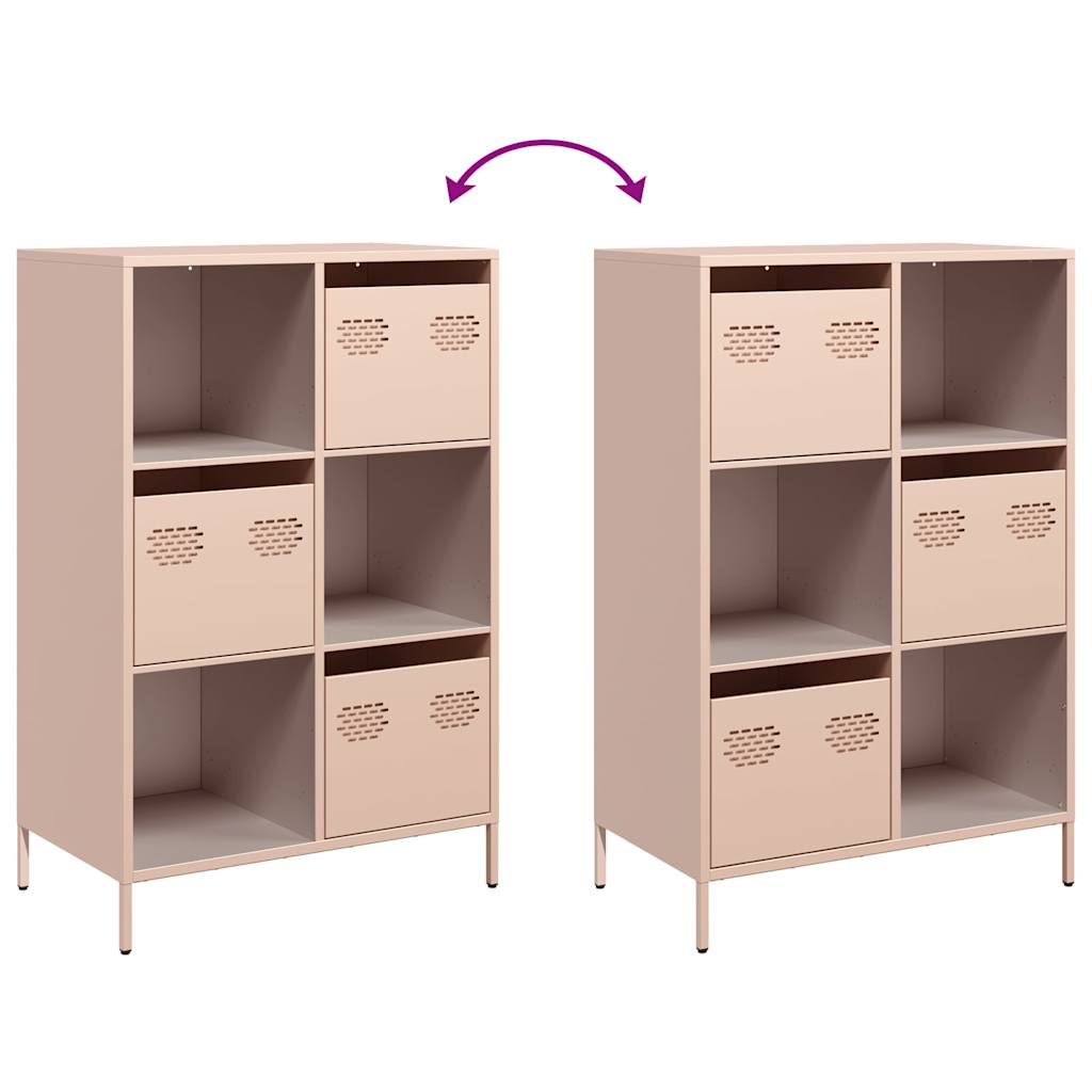 Buffet haut rose 68x39x103,5 cm acier - XIOS
