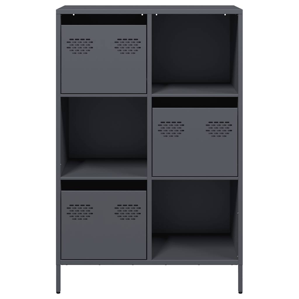 Buffet haut anthracite 68x39x103,5 cm acier - XIOS
