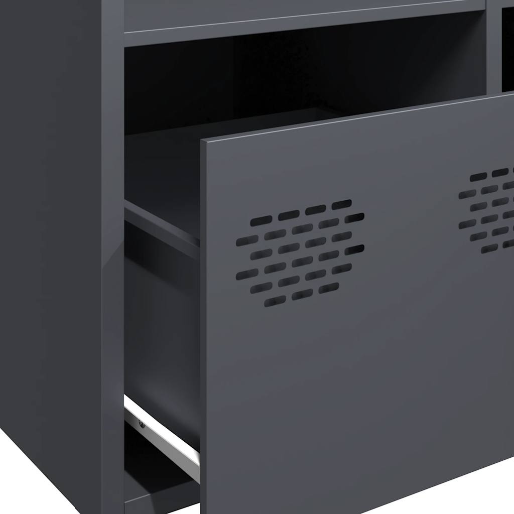 Buffet haut anthracite 68x39x103,5 cm acier - XIOS