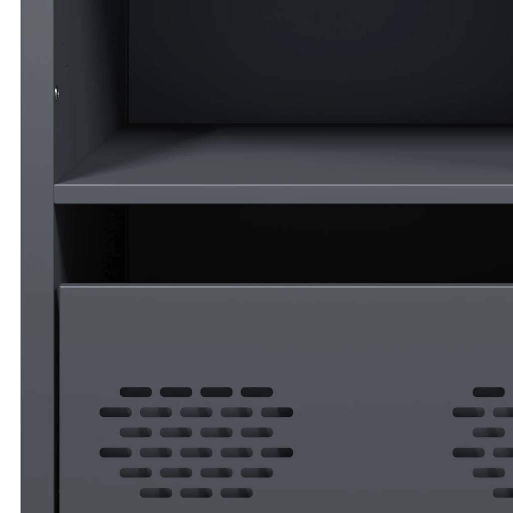 Buffet haut anthracite 68x39x103,5 cm acier - XIOS