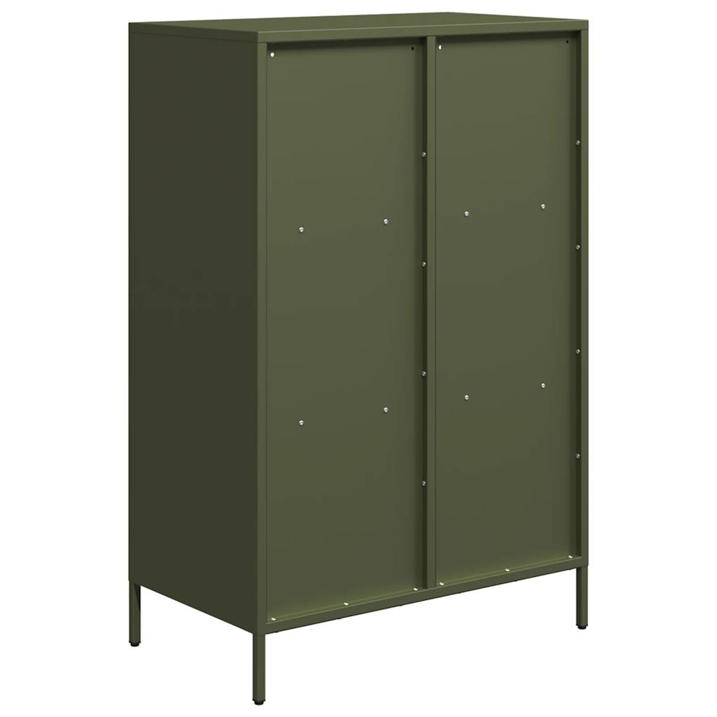 Buffet haut vert olive 68x39x103,5 cm acier - XIOS