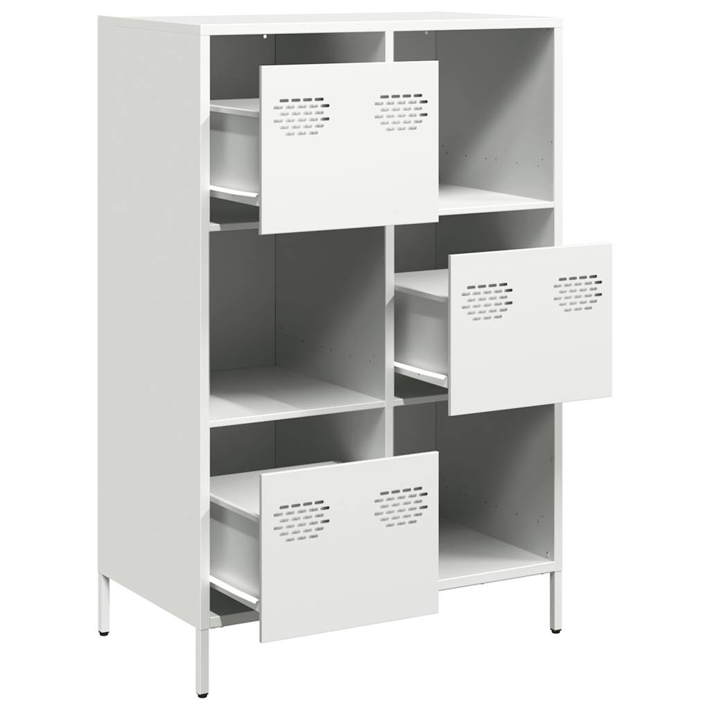 Buffet haut blanc 68x39x103,5 cm acier - XIOS