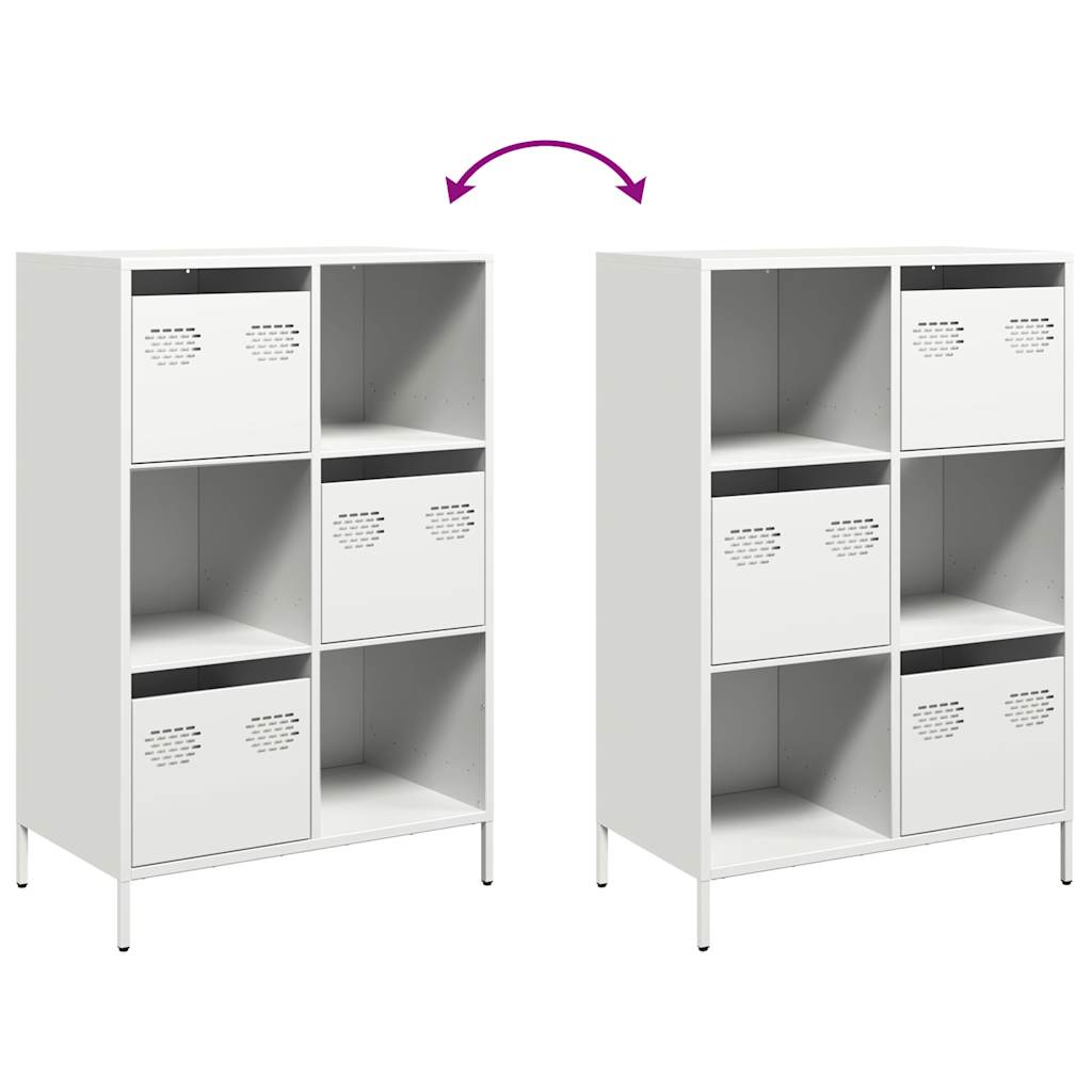 Buffet haut blanc 68x39x103,5 cm acier - XIOS
