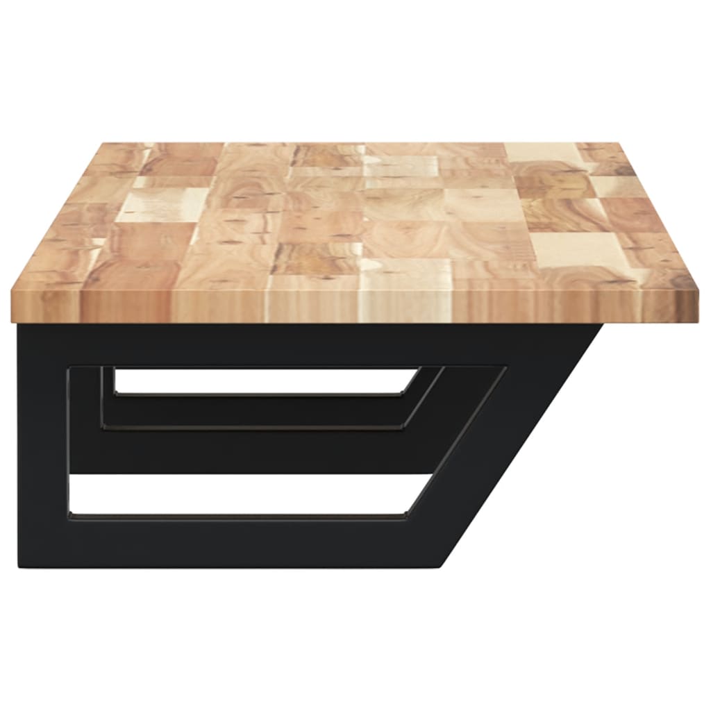 Étagère de vasque murale acier et bois massif d'acacia - XIOS