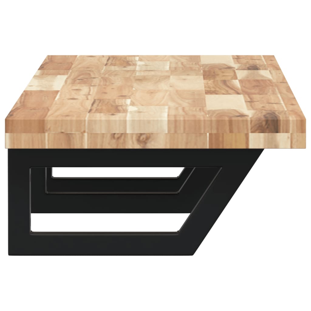 Étagère de vasque murale acier et bois massif d'acacia - XIOS