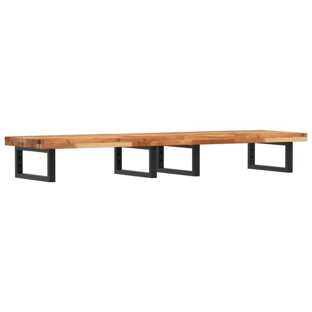 Étagère de vasque murale acier et bois massif d’acacia - XIOS