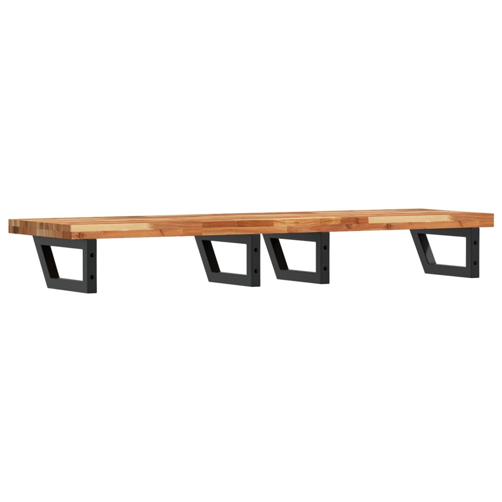 Étagère de vasque murale acier et bois massif d'acacia - XIOS