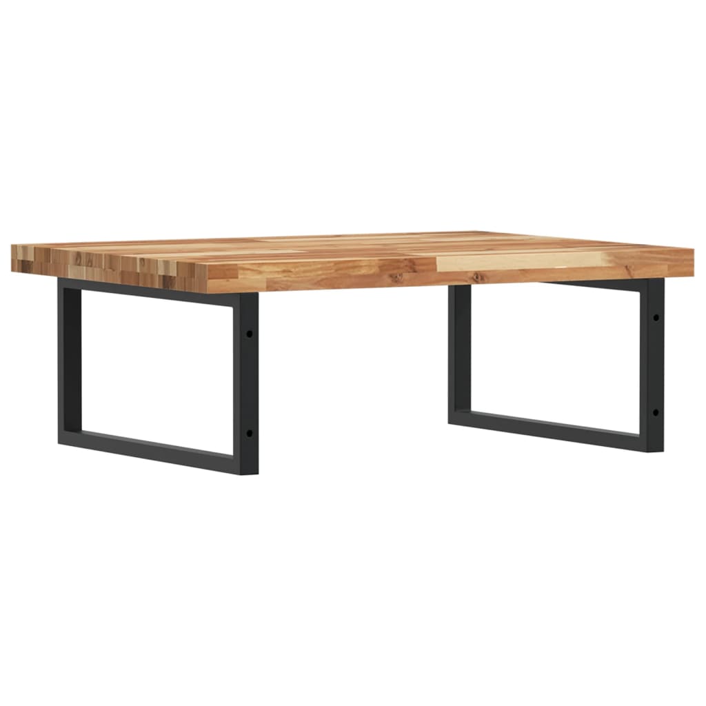 Étagère de vasque murale acier et bois massif d'acacia - XIOS