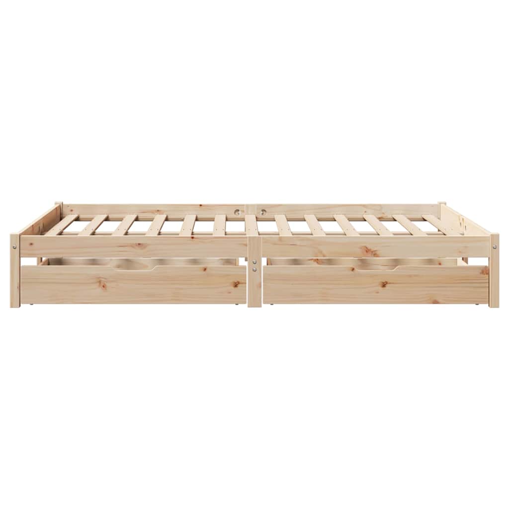 Cadre de lit sans matelas 140x190 cm bois de pin massif - XIOS