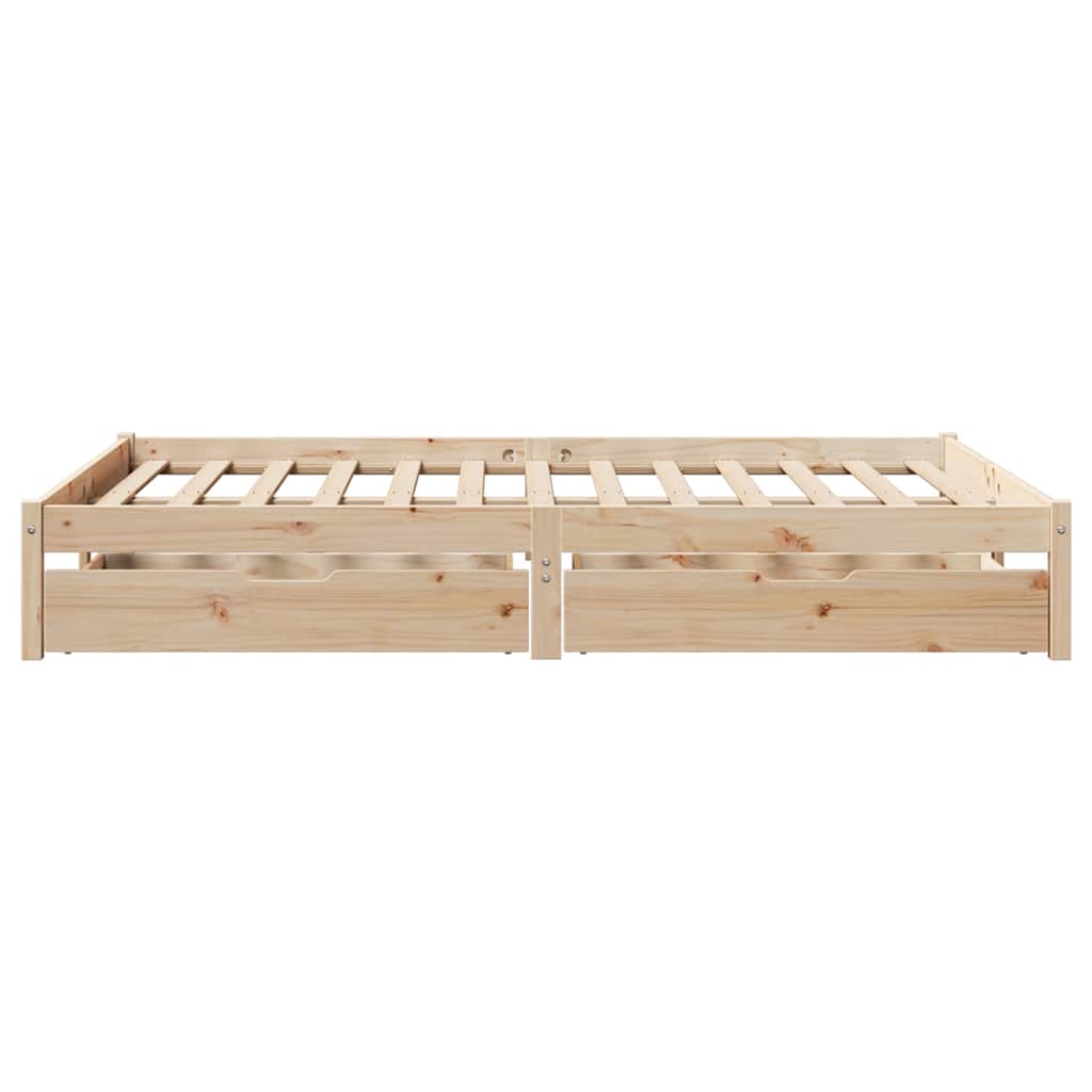 Cadre de lit sans matelas 160x200 cm bois massif de pin - XIOS