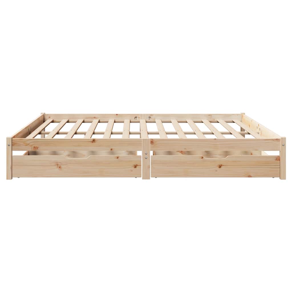 Cadre de lit sans matelas 200x200 cm bois massif de pin - XIOS