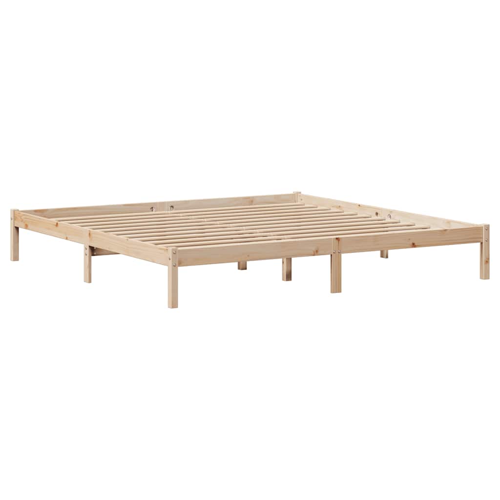 Cadre de lit sans matelas 200x200 cm bois massif de pin - XIOS