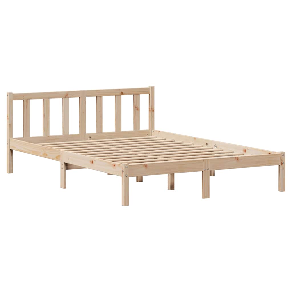 Cadre de lit sans matelas 160x200 cm bois massif de pin - XIOS