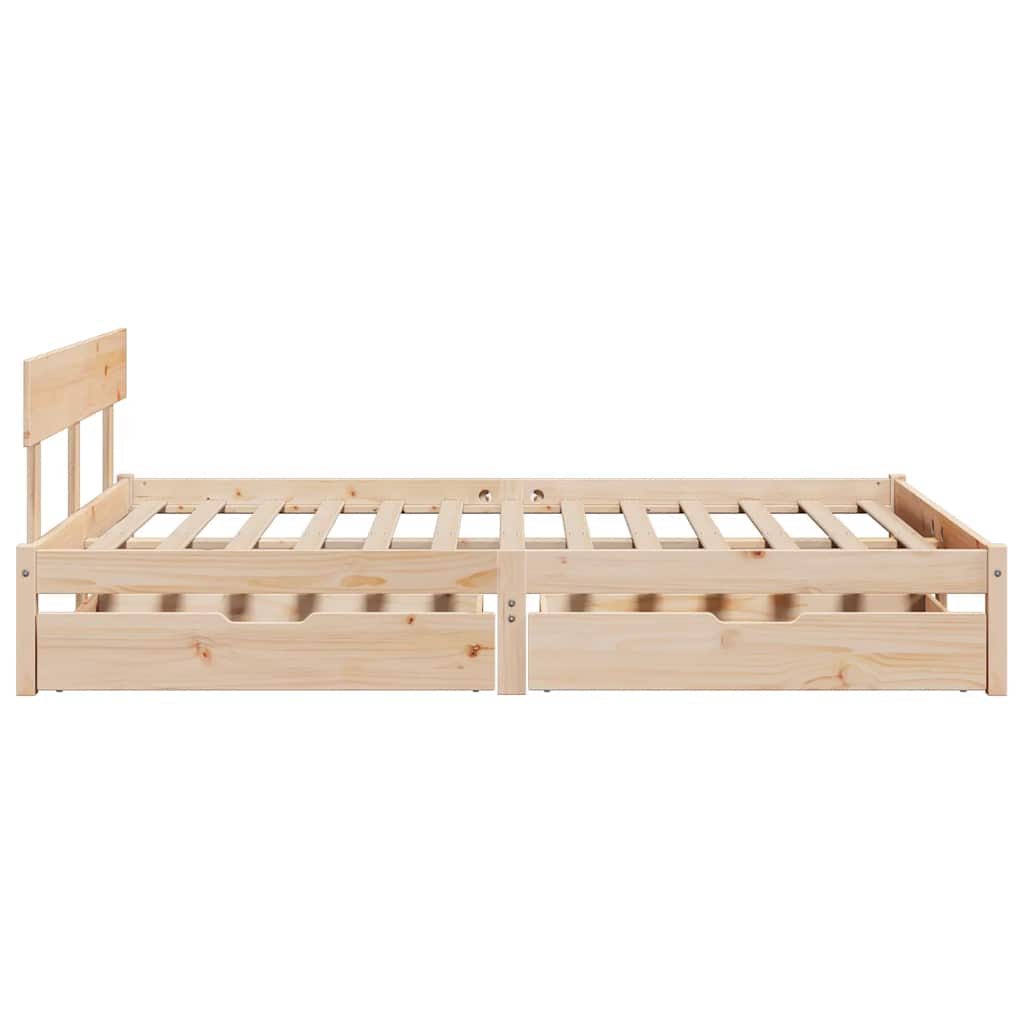 Cadre de lit sans matelas 120x190 cm bois de pin massif - XIOS