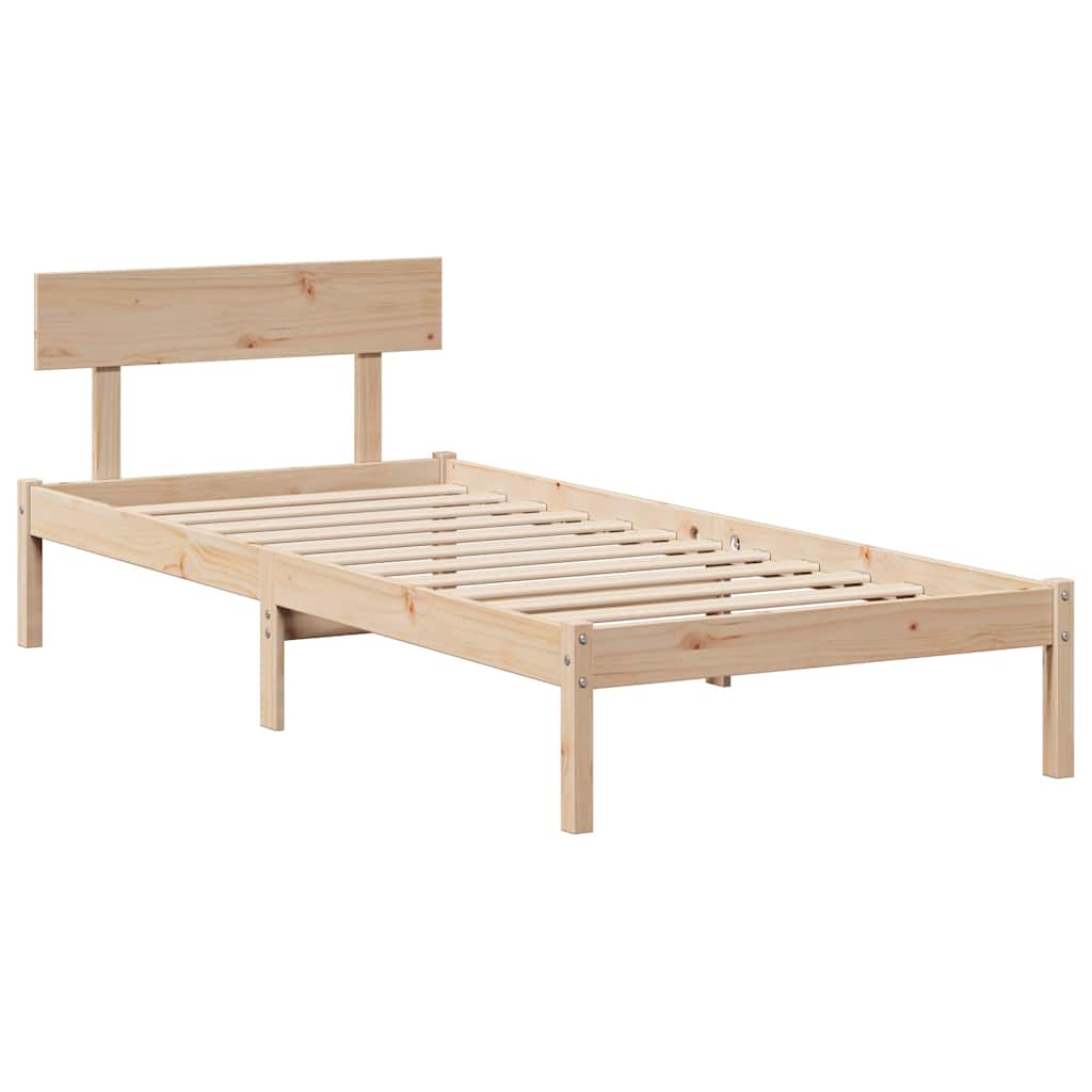 Cadre de lit sans matelas 90x200 cm bois de pin massif - XIOS