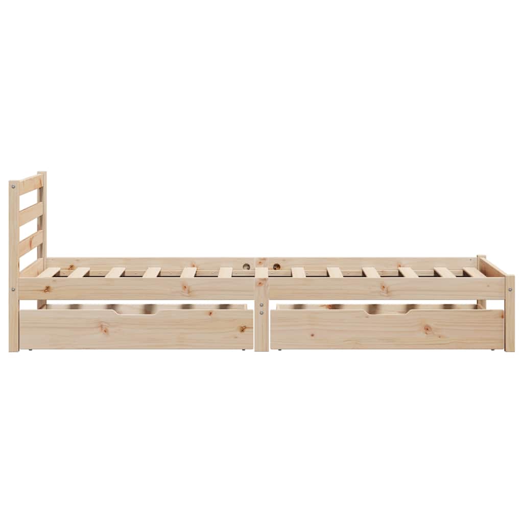 Cadre de lit sans matelas 90x190 cm bois de pin massif - XIOS