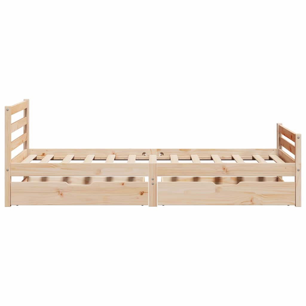 Cadre de lit sans matelas 90x200 cm bois de pin massif - XIOS