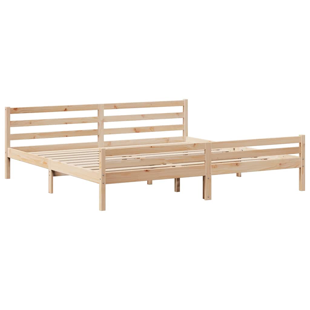 Cadre de lit sans matelas 200x200 cm bois massif de pin - XIOS