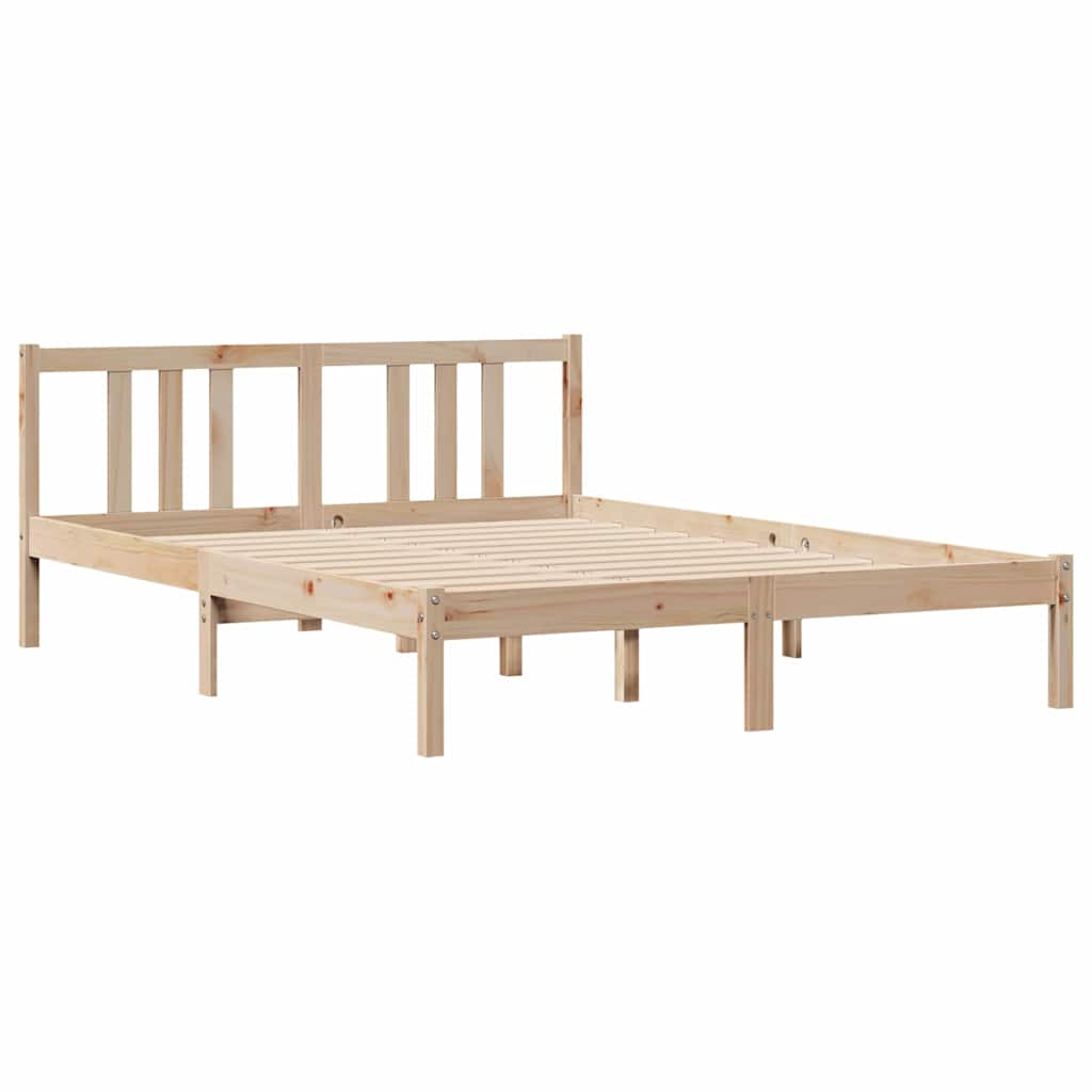 Cadre de lit sans matelas 120x200 cm bois de pin massif - XIOS