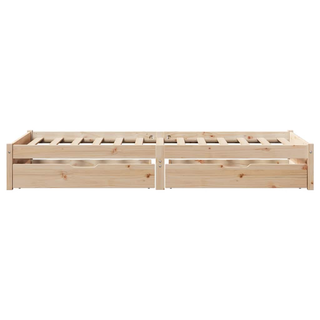 Cadre de lit sans matelas 75x190 cm bois de pin massif - XIOS