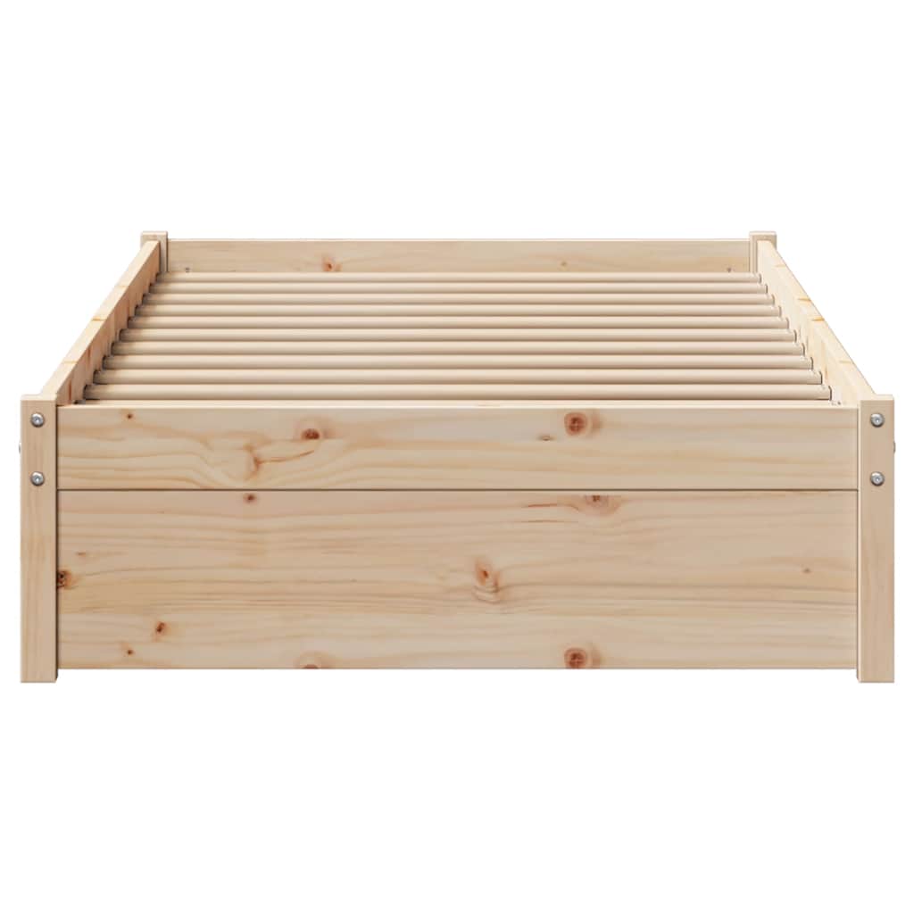 Cadre de lit sans matelas 90x200 cm bois de pin massif - XIOS