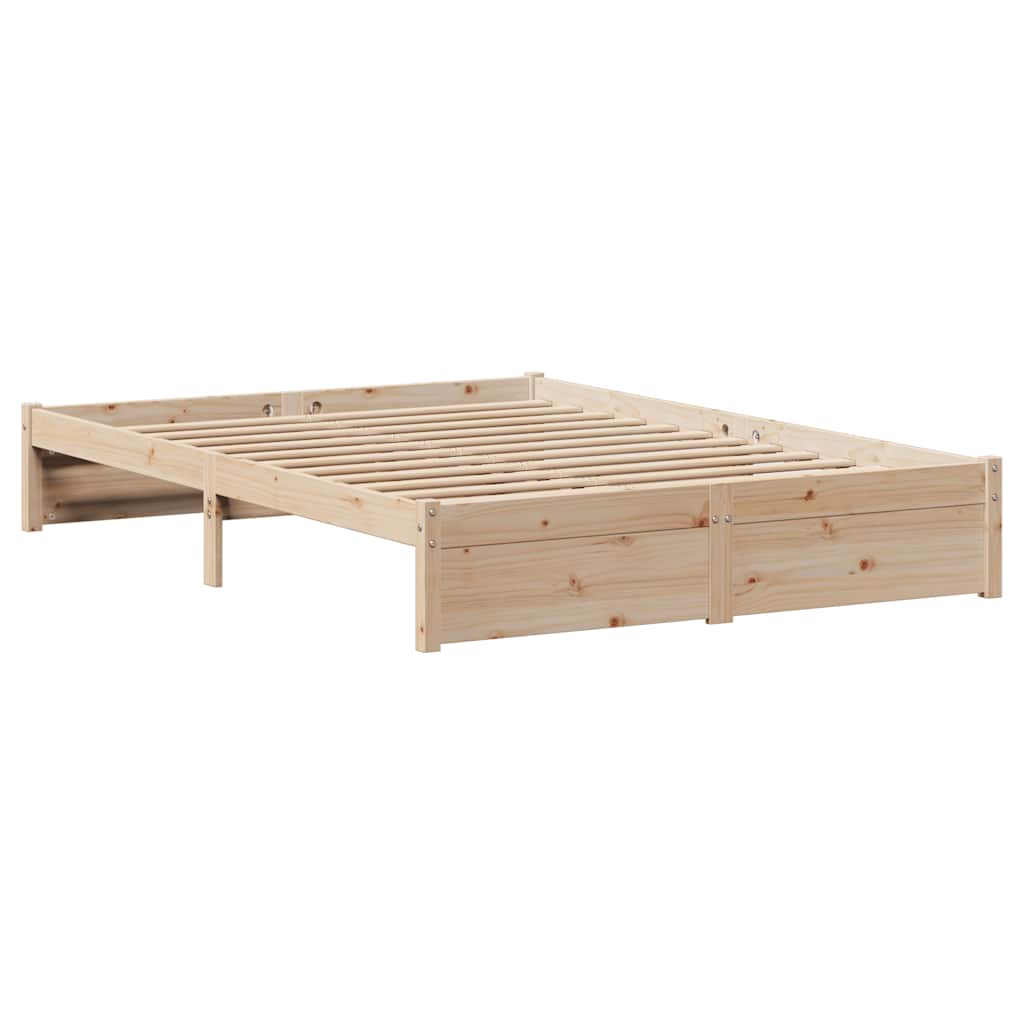 Cadre de lit sans matelas 160x200 cm bois massif de pin - XIOS