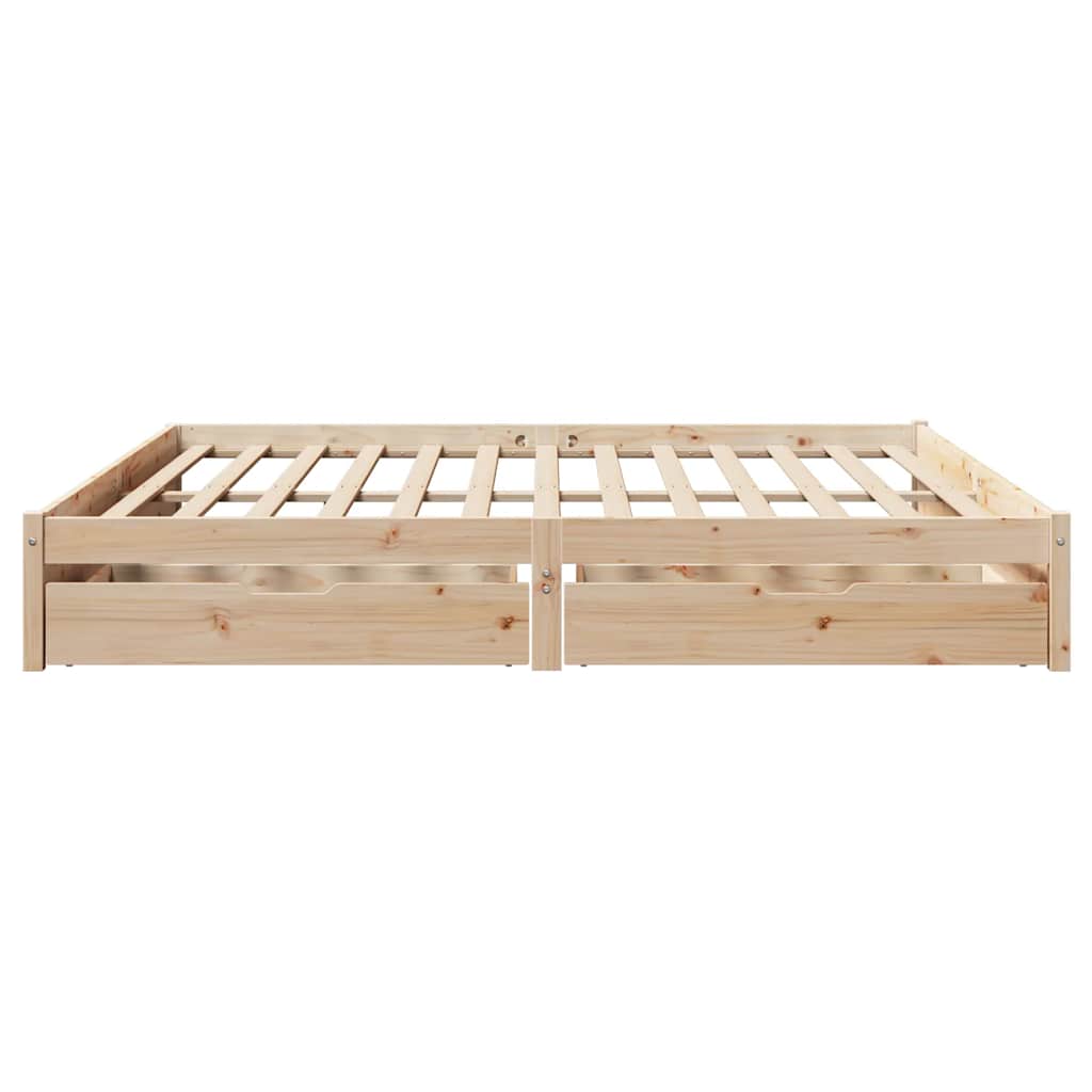 Cadre de lit sans matelas 180x200 cm bois massif de pin - XIOS