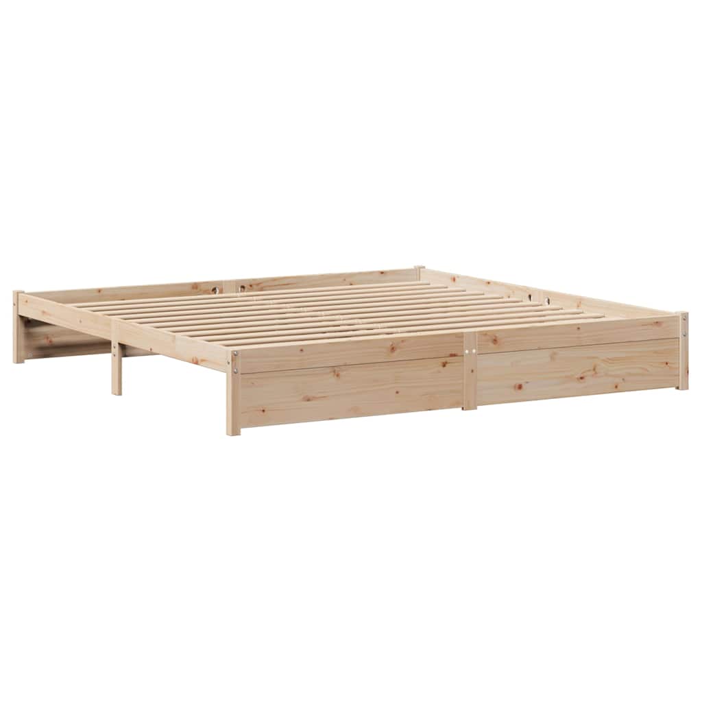 Cadre de lit sans matelas 180x200 cm bois massif de pin - XIOS